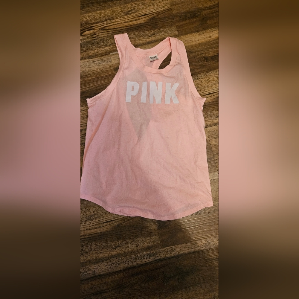 pink open back tank